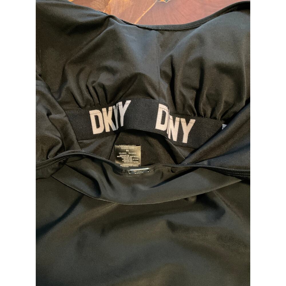 DKNY One Piece Black Swim Suit SZ 16 - Picture 6 of 9